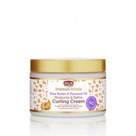African Pride Moisture Miracle Shea Butter&Flaxseed Oil Moisturize & Define Curling Cream 12oz